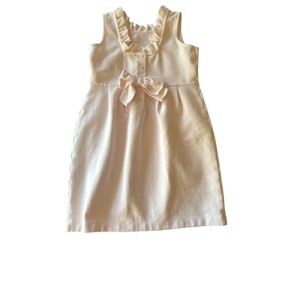 Janie & Jack Sweetheart Pink Ruffle Ponte Knit Dress Size 8 - Picture 3 of 6